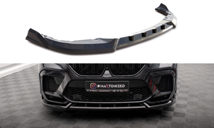 Maxton Front Splitter V.2 BMW X6 M F96 - Gloss Black
