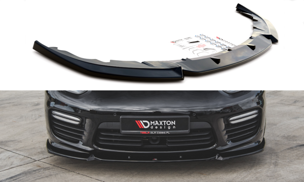 Maxton Front Splitter V.1 Porsche Panamera Turbo 970 Facelift - Gloss Black