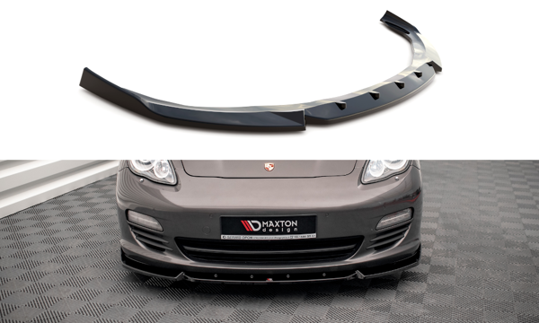 Maxton Front Splitter V.2 Porsche Panamera / Panamera Diesel 970 - Gloss Black