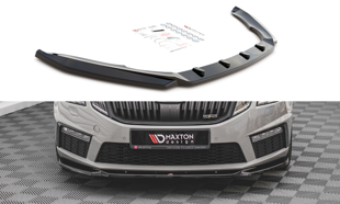 Maxton Front Splitter V.3 Skoda Octavia RS Mk3 Facelift - Gloss Black