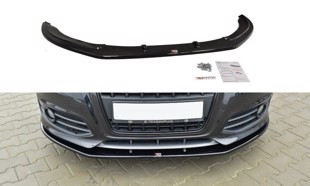 Maxton Front Splitter V.2 Audi S3 8P Fl - Gloss Black