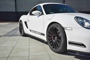Maxton Side Skirts Diffusers Porsche Cayman S 987C  - Gloss Black