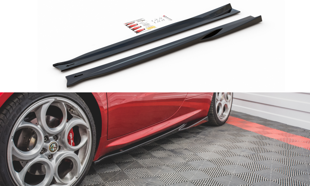 Maxton Side Skirts Diffusers Alfa Romeo 4C - Gloss Black