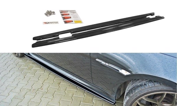 Maxton Side Skirts Diffusers BMW M6 E63 - Gloss Black