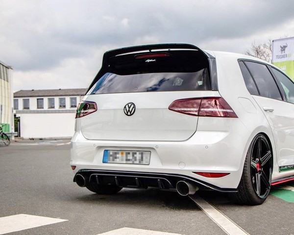 Maxton Rear Valance VW Golf Mk7 Gti Clubsport - Gloss Black