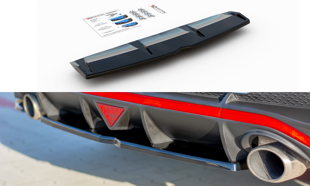 Maxton Central Rear Splitter Hyundai I30 N Mk3 Fastback  - Gloss Black