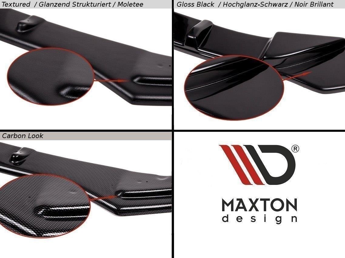 Maxton Design V2 Front Diffuser Splitter – Gloss Black ABS – For Audi RS7 Facelift