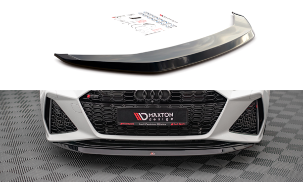 Maxton Front Splitter V.3 Audi RS6 C8 / RS7 C8 - Gloss Black