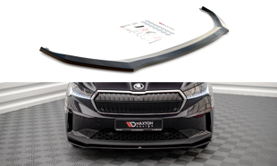 Maxton Front Splitter V.1 Skoda Enyaq Iv - Gloss Black