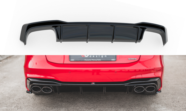 Maxton Rear Valance Audi S7 C8 - Gloss Black