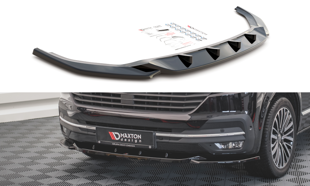 Maxton Front Splitter V.2 Volkswagen T6 Facelift - Gloss Black
