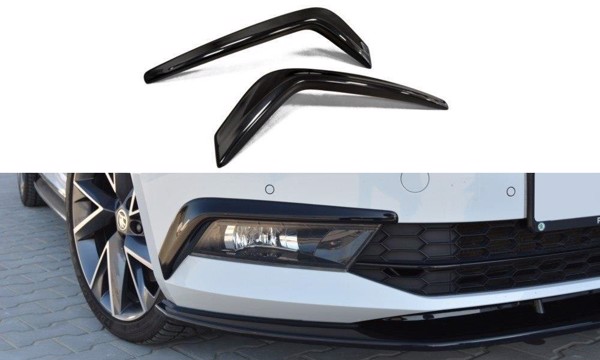 Maxton Frames For Lights Skoda Superb Mk3 - Gloss Black