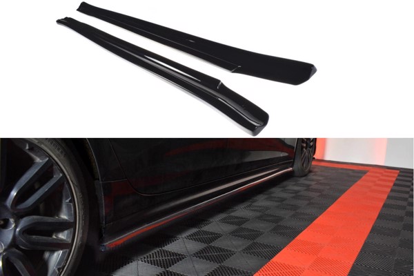 Maxton Side Skirts Diffusers Maserati Quattroporte Mk.6 Preface - Gloss Black
