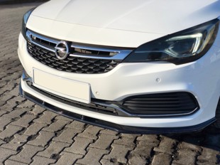 Maxton Front Splitter V.1 Opel Astra K Opc-Line - Gloss Black