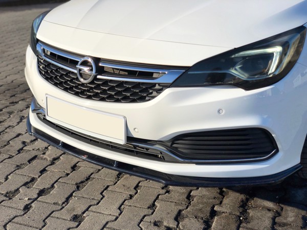 Maxton Front Splitter V.1 Opel Astra K Opc-Line - Gloss Black