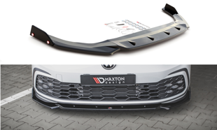 Maxton Front Splitter + Flaps V.2 Volkswagen Golf 8 Gti - Gloss Black