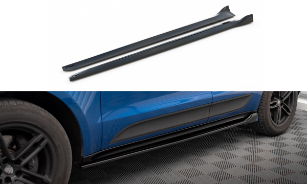 Maxton Side Skirts Diffusers Porsche Macan Mk1 - Gloss Black