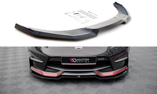 Maxton Front Splitter V.3 Nissan 370Z Nismo Facelift - Gloss Black