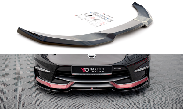 Maxton Front Splitter V.3 Nissan 370Z Nismo Facelift - Gloss Black