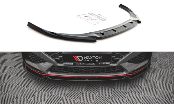 Maxton Front Splitter V.2 Hyundai I30 N Hatchback/Fastback Mk3 Facelift - Gloss Black