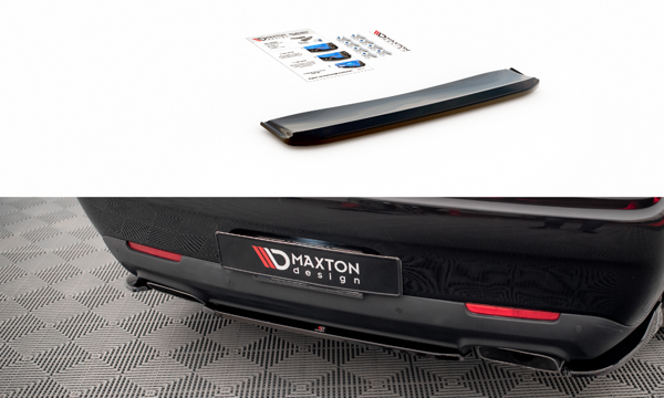 Maxton Central Rear Splitter For Dodge Challenger Rt Mk3 Facelift - Gloss Black