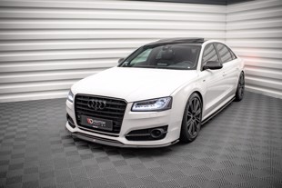 Maxton Front Splitter V.2 Audi S8 D4 Fl - Gloss Black