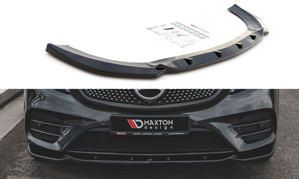 Maxton Front Splitter V.1 Mercedes-Benz V-Class Amg-Line W447 Facelift - Gloss Black