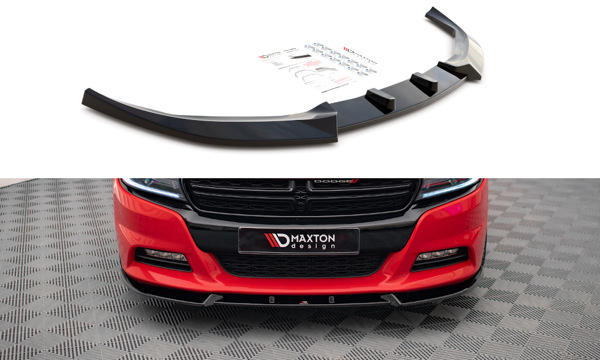 Maxton Front Splitter V.1 Dodge Charger Rt Mk7 Facelift - Gloss Black