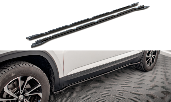 Maxton Side Skirts Diffusers Volkswagen Atlas Cross Sport - Gloss Black