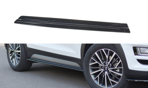 Maxton Side Skirts Diffusers Hyundai Tucson Mk3 Facelift - Gloss Black