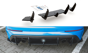 Maxton Racing Durability Rear Diffuser Ford Focus RS Mk3 - Red