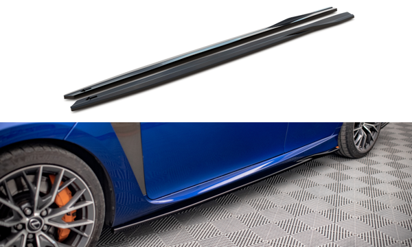 Maxton Side Skirts Diffusers Lexus Gs F Mk4 Facelift - Gloss Black