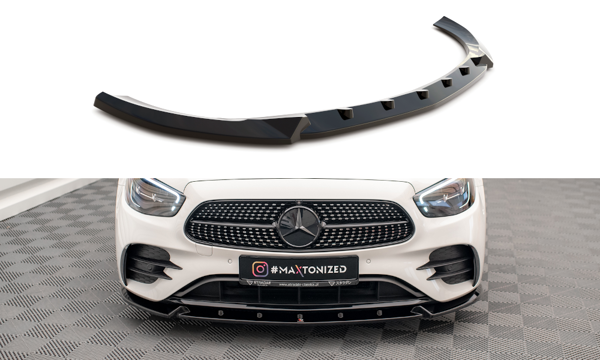 Maxton Front Splitter V.2 Mercedes-Benz E Amg-Line W213 Facelift - Gloss Black