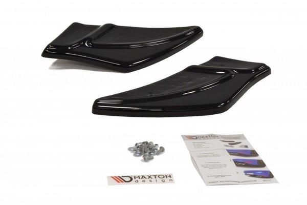 Maxton Rear Side Splitters V.2 VW Golf VIi R - Gloss Black