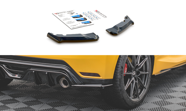 Maxton Rear Side Splitters V.3 Toyota Gr Yaris Mk4 - Gloss Black
