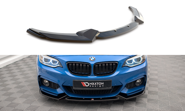 Maxton Front Splitter V.2 BMW 2 M-Pack F22 - Gloss Black