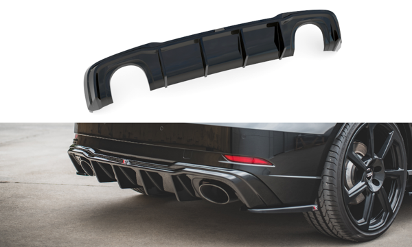 Maxton Rear Valance V.2 Audi RS3 8V Sportback Facelift - Gloss Black