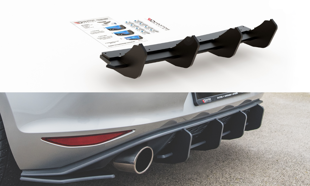 Maxton Racing Durablity Rear Diffuser V.2 VW Golf 7 Gti - Black-Red