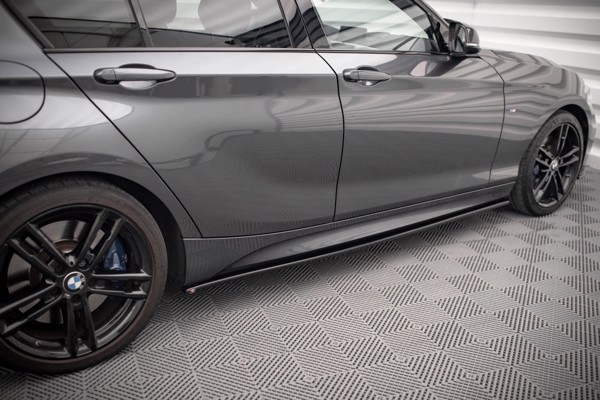 Maxton Side Skirts Diffusers V.1 BMW 1 F20 M135I / M140I / M-Pack - Gloss Black