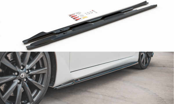 Maxton Side Skirts Diffusers Lexus Is F Mk2 - Gloss Black