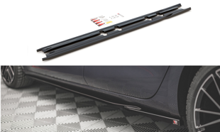 Maxton Side Skirts Diffusers V.1 Seat Leon Fr Mk4 / Cupra Leon  - Gloss Black