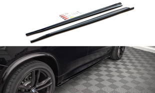 Maxton Side Skirts Diffusers BMW X5 M F15 - Gloss Black