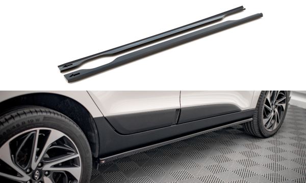 Maxton Side Skirts Diffusers Hyundai Ix35 Mk1 - Gloss Black