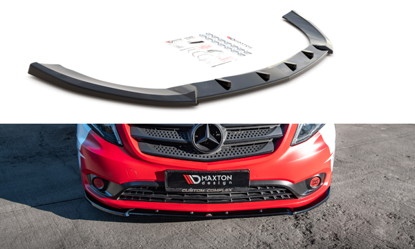 Maxton Front Splitter V.2 Mercedes-Benz VIto W447 Facelift - Gloss Black