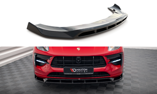 Maxton Front Splitter V.2 Porsche Macan Mk1 Facelift - Gloss Black