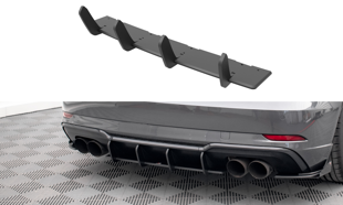 Maxton Street Pro Rear Diffuser Audi S3 Sportback 8V Facelift - Black-Red