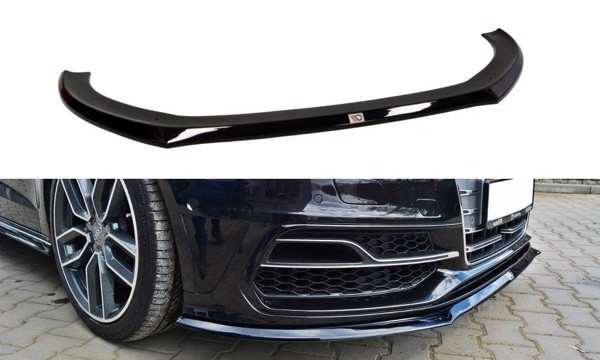 Maxton Front Splitter Audi S3 / A3 S-Line 8V Hatchback / Sportback - Gloss Black