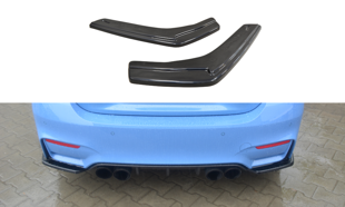 Maxton Rear Side Splitters BMW M4 F82 - Gloss Black