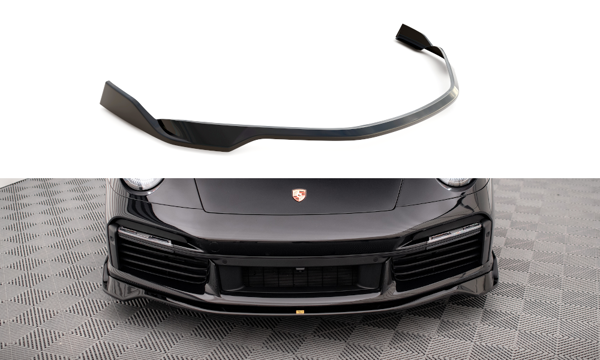 Maxton Front Splitter Porsche 911 Turbo S 992 - Gloss Black