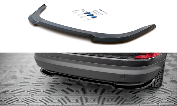 Maxton Central Rear Splitter For Skoda Kodiaq Mk1 Facelift - Gloss Black